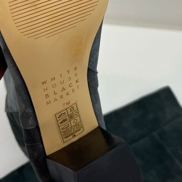 WHBM Grey Suede Knee High Boots Size 7 - Picture 8 of 8